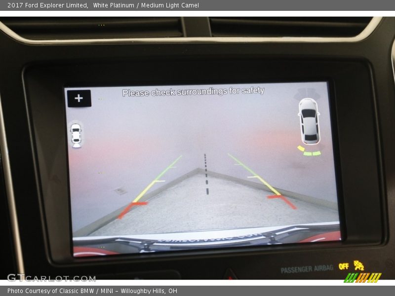 White Platinum / Medium Light Camel 2017 Ford Explorer Limited