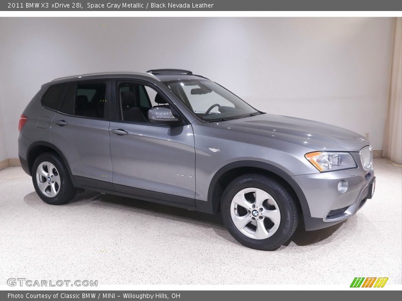 Space Gray Metallic / Black Nevada Leather 2011 BMW X3 xDrive 28i