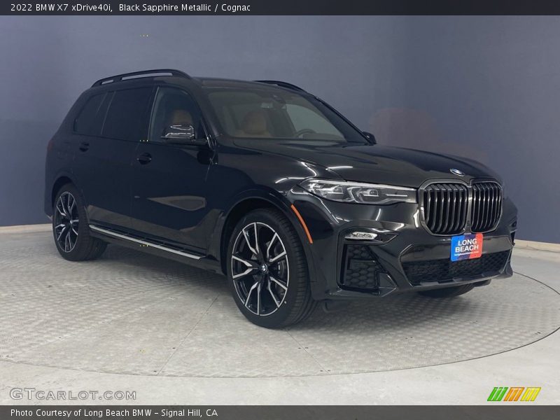 Black Sapphire Metallic / Cognac 2022 BMW X7 xDrive40i