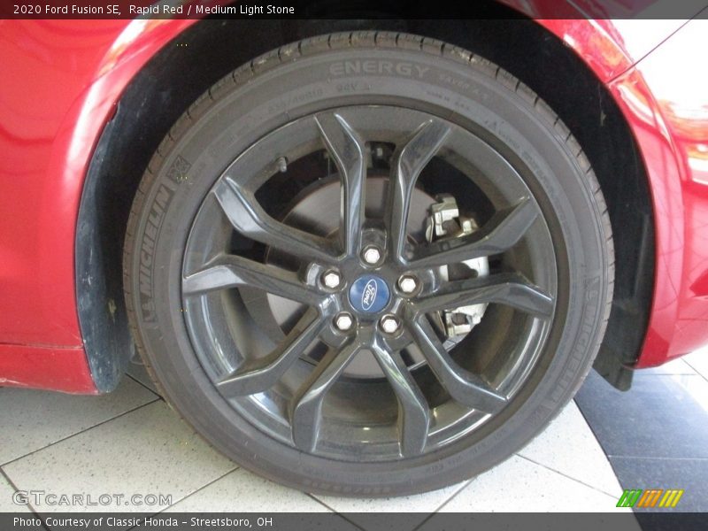 Rapid Red / Medium Light Stone 2020 Ford Fusion SE