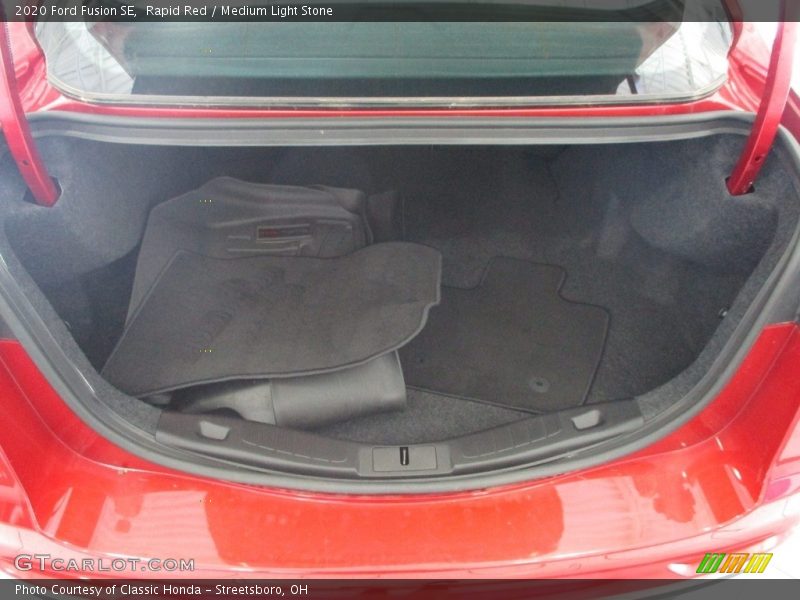Rapid Red / Medium Light Stone 2020 Ford Fusion SE