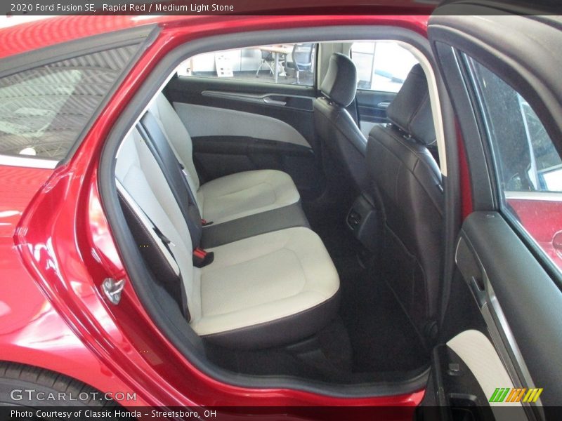 Rapid Red / Medium Light Stone 2020 Ford Fusion SE