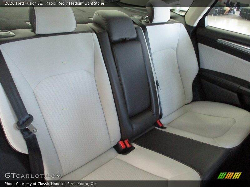 Rapid Red / Medium Light Stone 2020 Ford Fusion SE