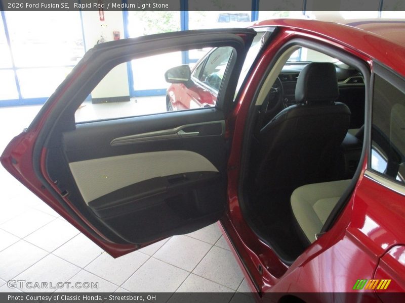 Rapid Red / Medium Light Stone 2020 Ford Fusion SE