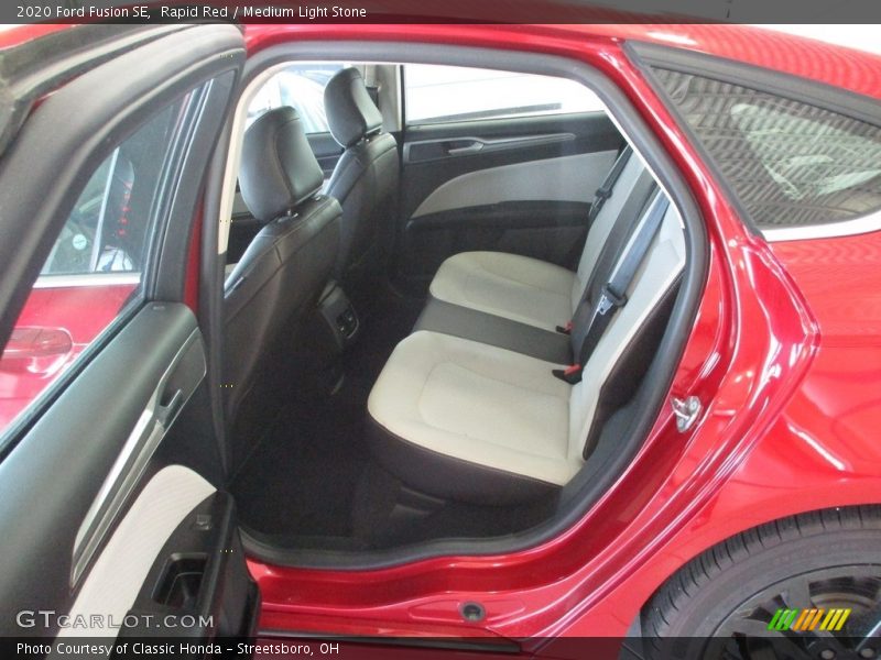 Rapid Red / Medium Light Stone 2020 Ford Fusion SE