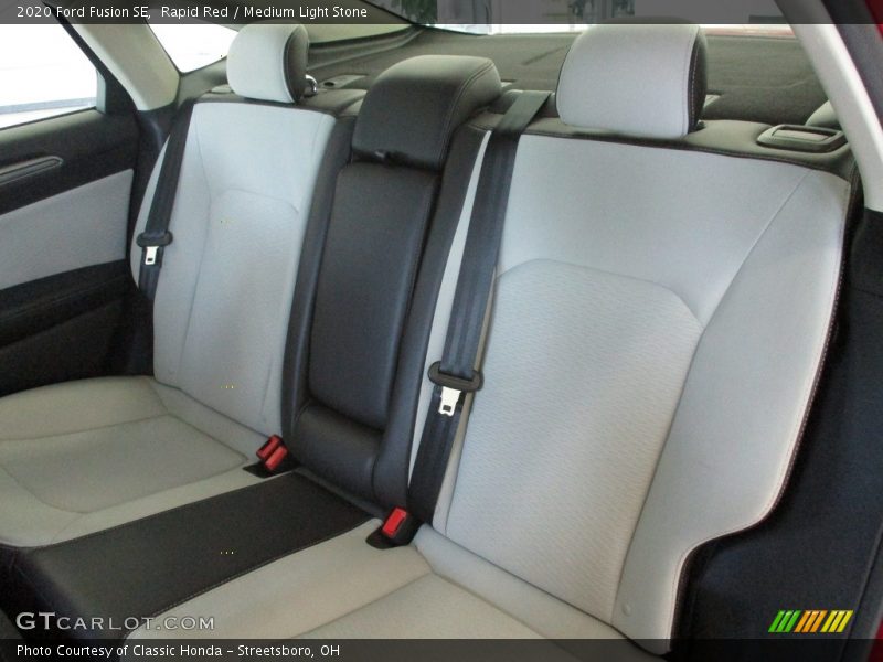 Rapid Red / Medium Light Stone 2020 Ford Fusion SE