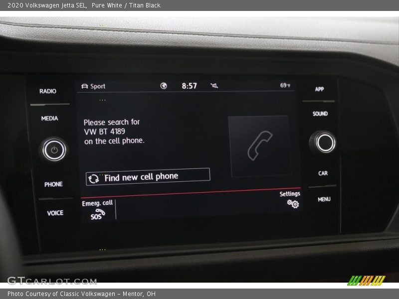 Pure White / Titan Black 2020 Volkswagen Jetta SEL