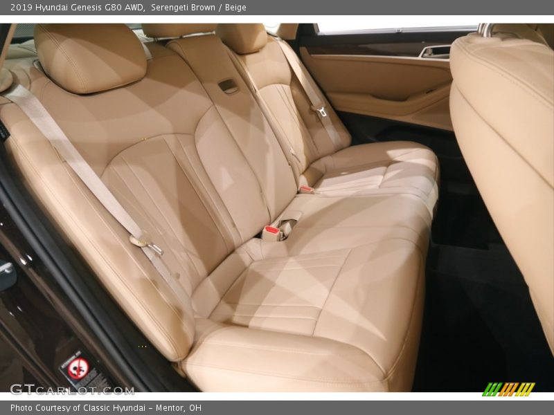 Rear Seat of 2019 Genesis G80 AWD