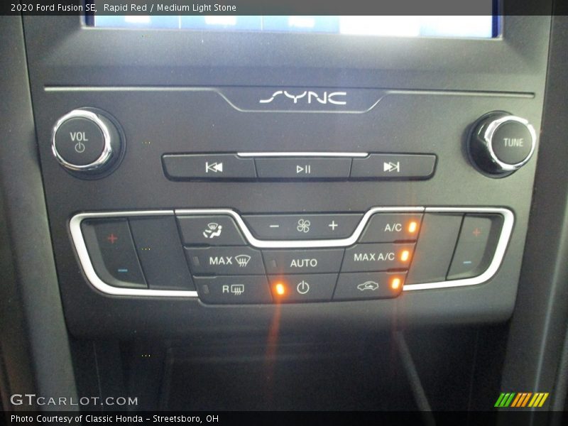 Rapid Red / Medium Light Stone 2020 Ford Fusion SE