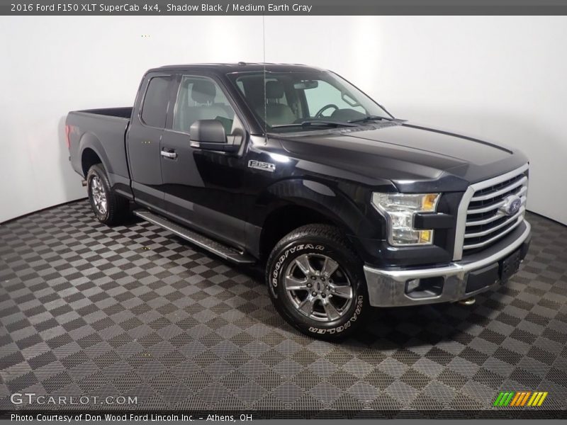 Shadow Black / Medium Earth Gray 2016 Ford F150 XLT SuperCab 4x4