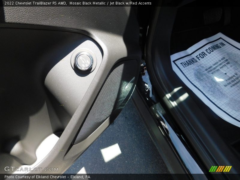 Mosaic Black Metallic / Jet Black w/Red Accents 2022 Chevrolet TrailBlazer RS AWD
