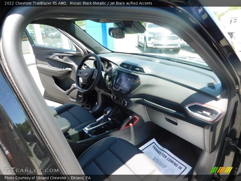 Mosaic Black Metallic / Jet Black w/Red Accents 2022 Chevrolet TrailBlazer RS AWD