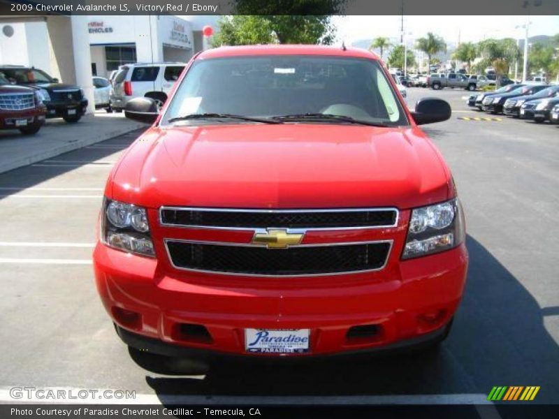 Victory Red / Ebony 2009 Chevrolet Avalanche LS
