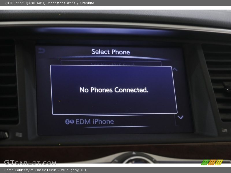Moonstone White / Graphite 2018 Infiniti QX80 AWD