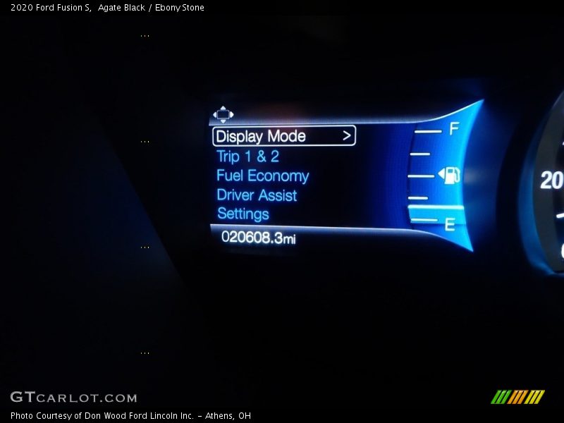 Agate Black / Ebony Stone 2020 Ford Fusion S