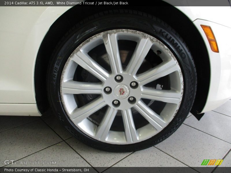 White Diamond Tricoat / Jet Black/Jet Black 2014 Cadillac ATS 3.6L AWD
