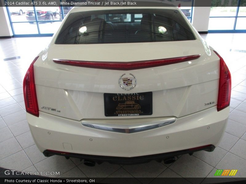 White Diamond Tricoat / Jet Black/Jet Black 2014 Cadillac ATS 3.6L AWD