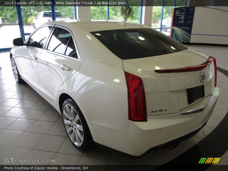 White Diamond Tricoat / Jet Black/Jet Black 2014 Cadillac ATS 3.6L AWD