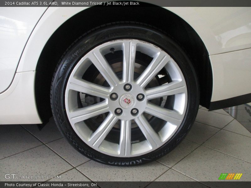 White Diamond Tricoat / Jet Black/Jet Black 2014 Cadillac ATS 3.6L AWD