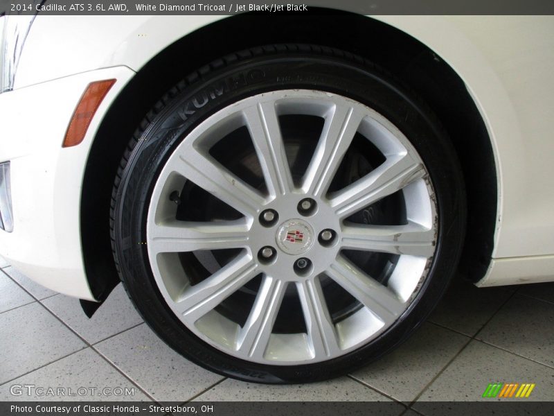 White Diamond Tricoat / Jet Black/Jet Black 2014 Cadillac ATS 3.6L AWD