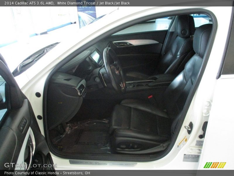 White Diamond Tricoat / Jet Black/Jet Black 2014 Cadillac ATS 3.6L AWD