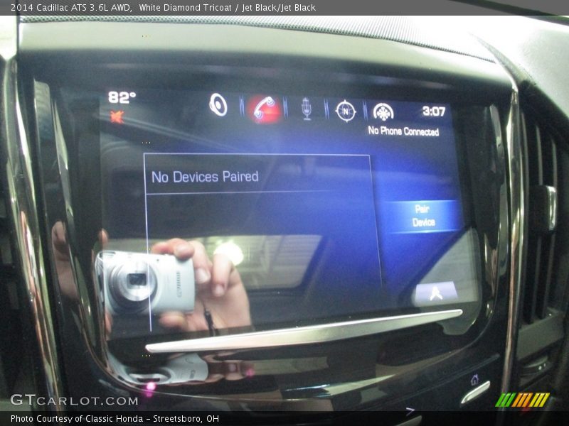 White Diamond Tricoat / Jet Black/Jet Black 2014 Cadillac ATS 3.6L AWD