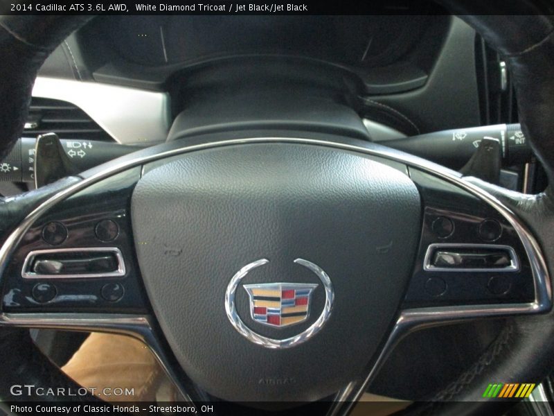 White Diamond Tricoat / Jet Black/Jet Black 2014 Cadillac ATS 3.6L AWD