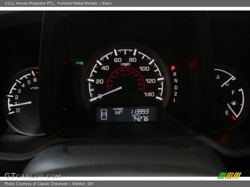 Polished Metal Metallic / Black 2011 Honda Ridgeline RTL