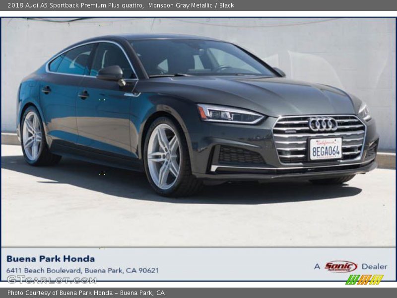 Monsoon Gray Metallic / Black 2018 Audi A5 Sportback Premium Plus quattro