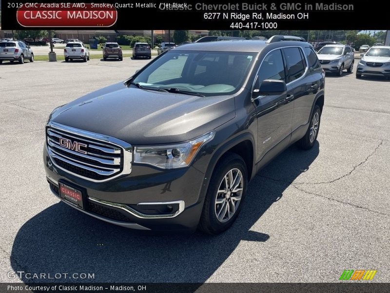 Smokey Quartz Metallic / Jet Black 2019 GMC Acadia SLE AWD