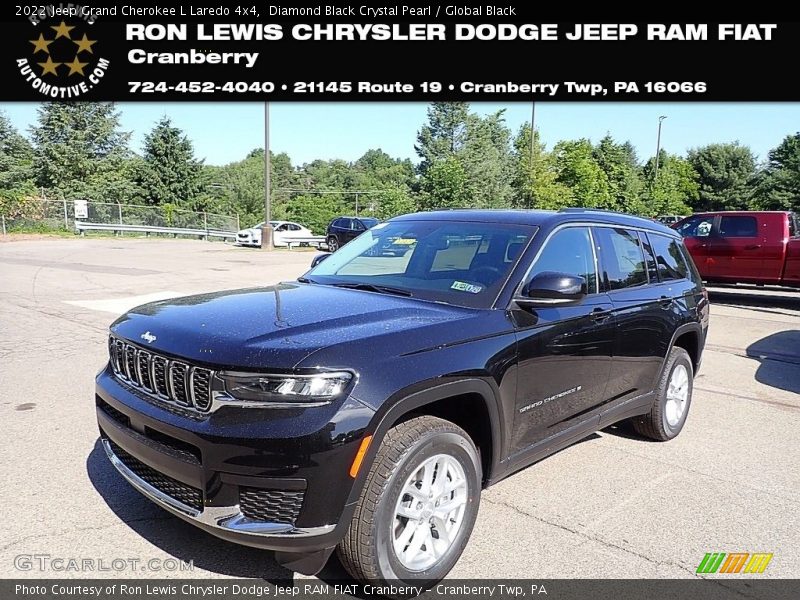 Diamond Black Crystal Pearl / Global Black 2022 Jeep Grand Cherokee L Laredo 4x4