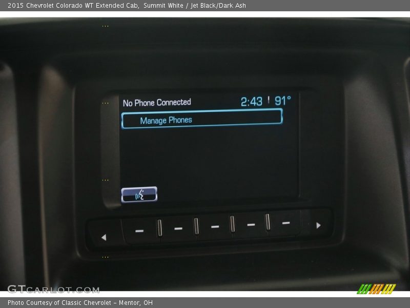 Summit White / Jet Black/Dark Ash 2015 Chevrolet Colorado WT Extended Cab