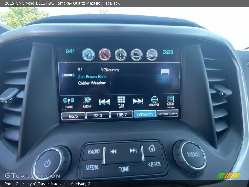 Smokey Quartz Metallic / Jet Black 2019 GMC Acadia SLE AWD