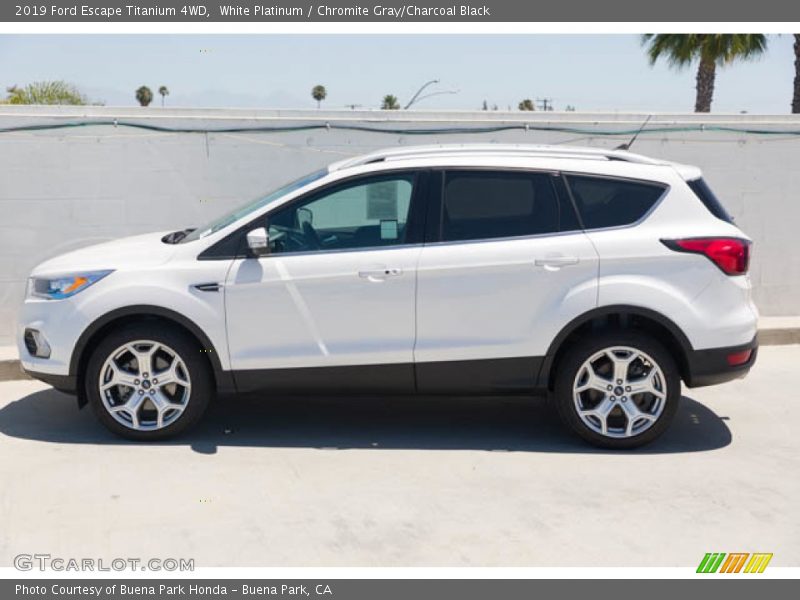 White Platinum / Chromite Gray/Charcoal Black 2019 Ford Escape Titanium 4WD