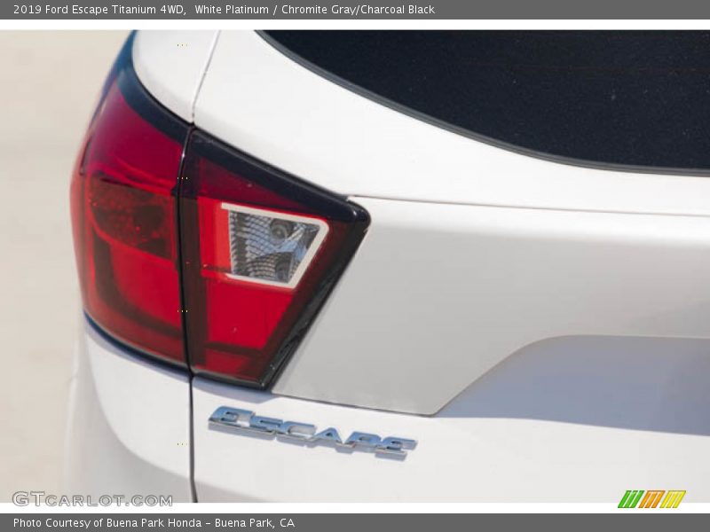 White Platinum / Chromite Gray/Charcoal Black 2019 Ford Escape Titanium 4WD