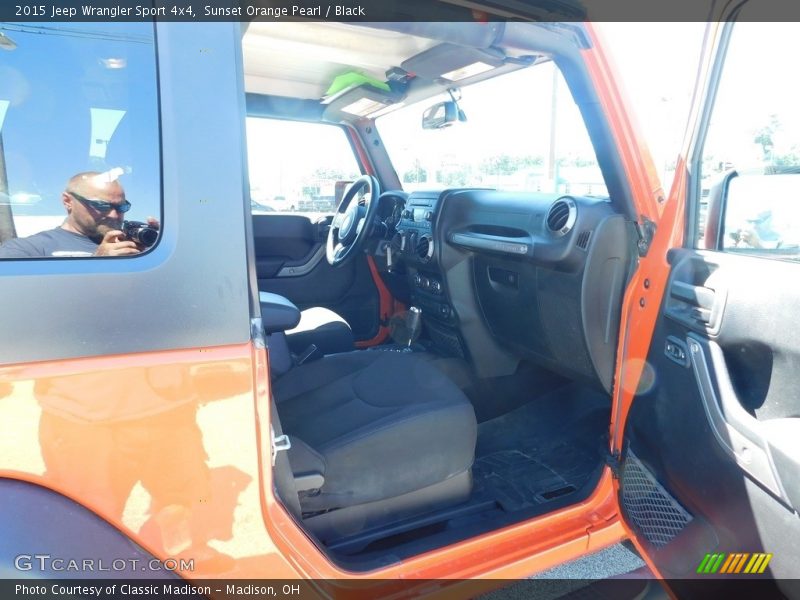 Sunset Orange Pearl / Black 2015 Jeep Wrangler Sport 4x4