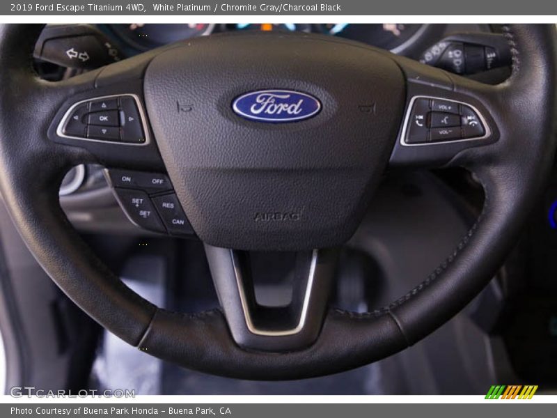 White Platinum / Chromite Gray/Charcoal Black 2019 Ford Escape Titanium 4WD