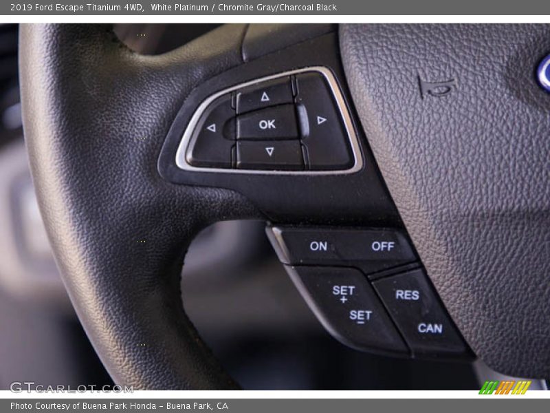 White Platinum / Chromite Gray/Charcoal Black 2019 Ford Escape Titanium 4WD