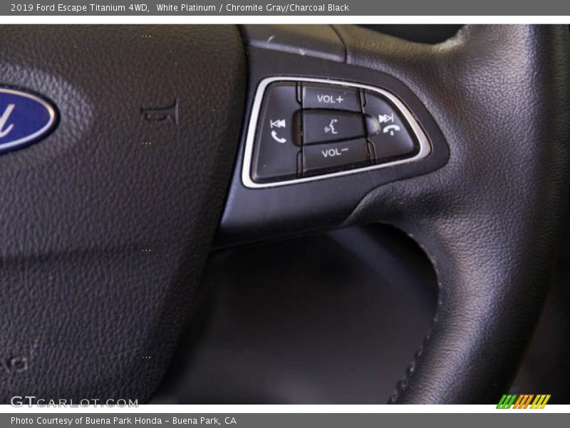 White Platinum / Chromite Gray/Charcoal Black 2019 Ford Escape Titanium 4WD