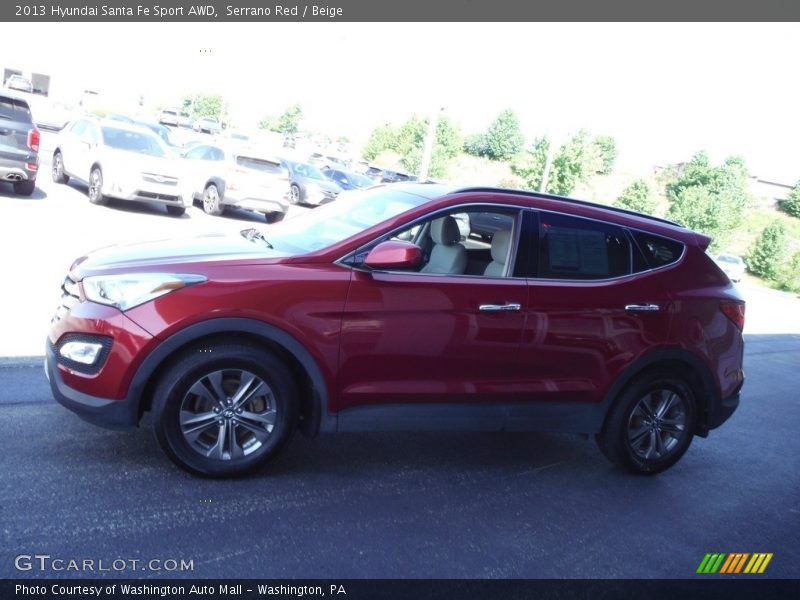 Serrano Red / Beige 2013 Hyundai Santa Fe Sport AWD