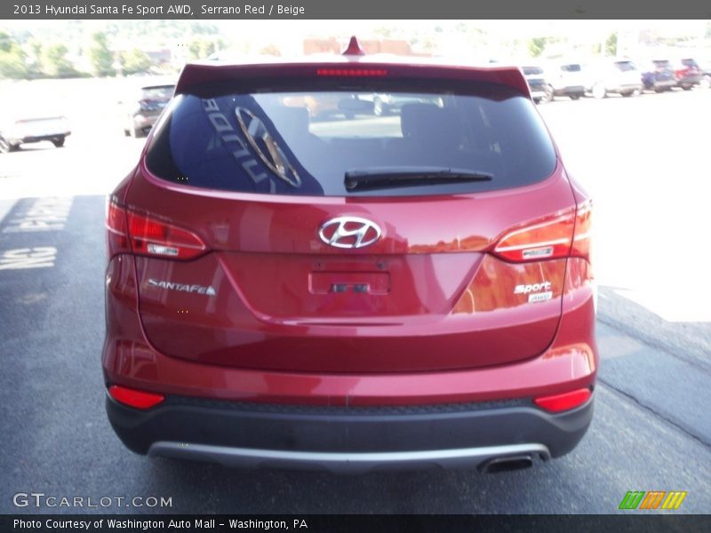Serrano Red / Beige 2013 Hyundai Santa Fe Sport AWD