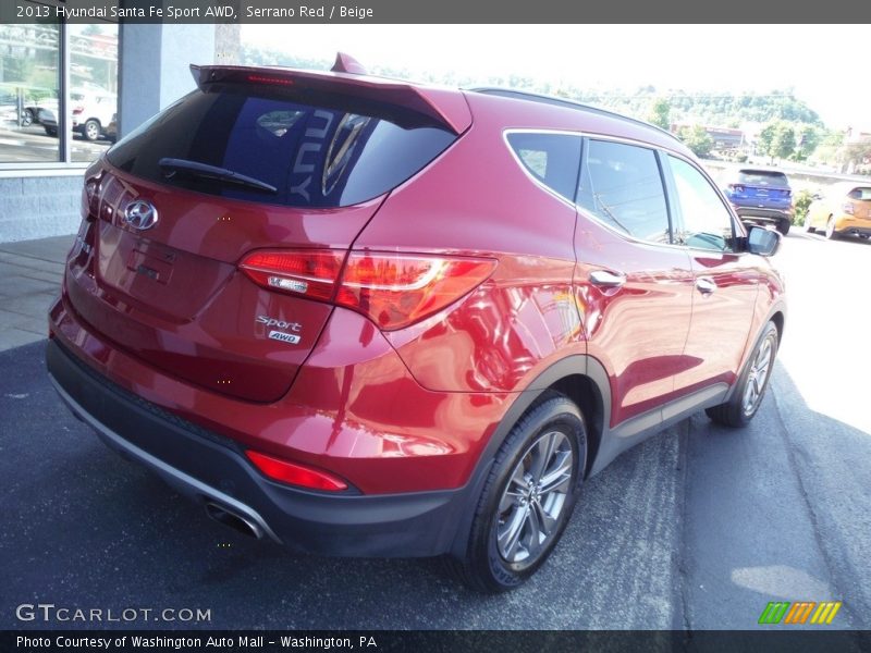 Serrano Red / Beige 2013 Hyundai Santa Fe Sport AWD