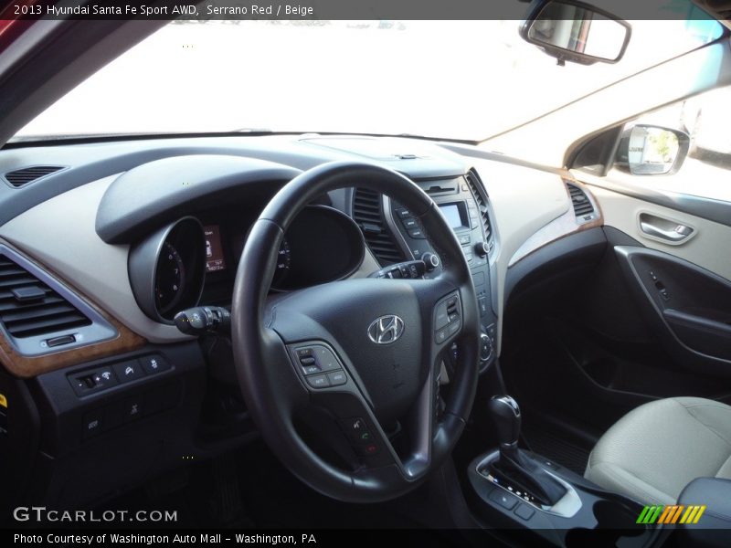 Serrano Red / Beige 2013 Hyundai Santa Fe Sport AWD