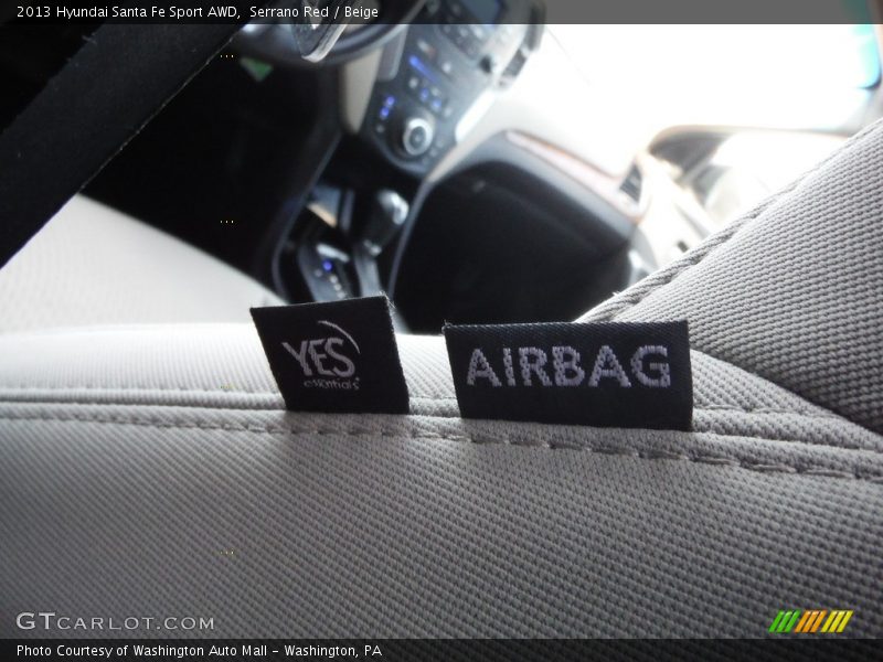 Serrano Red / Beige 2013 Hyundai Santa Fe Sport AWD