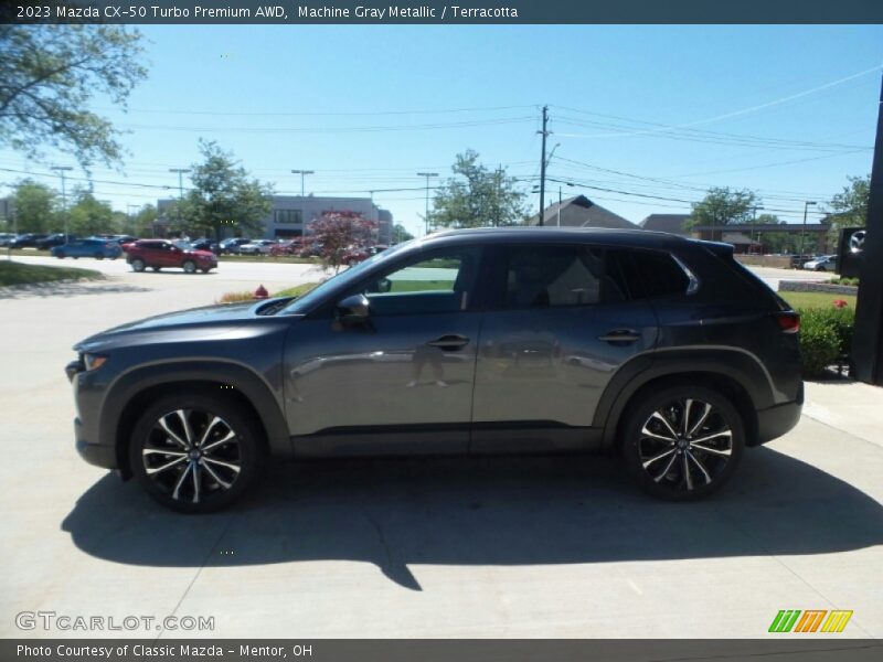 Machine Gray Metallic / Terracotta 2023 Mazda CX-50 Turbo Premium AWD
