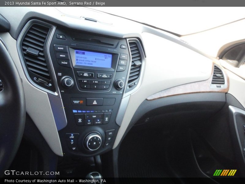 Serrano Red / Beige 2013 Hyundai Santa Fe Sport AWD