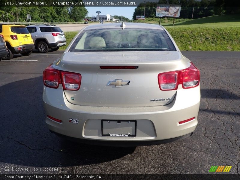 Champagne Silver Metallic / Cocoa/Light Neutral 2015 Chevrolet Malibu LT