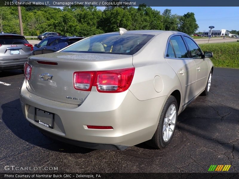 Champagne Silver Metallic / Cocoa/Light Neutral 2015 Chevrolet Malibu LT