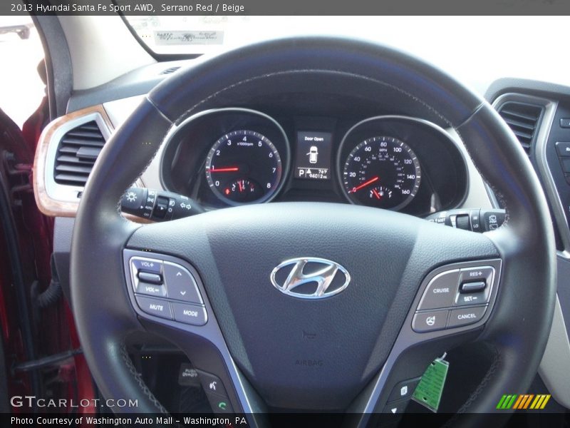 Serrano Red / Beige 2013 Hyundai Santa Fe Sport AWD