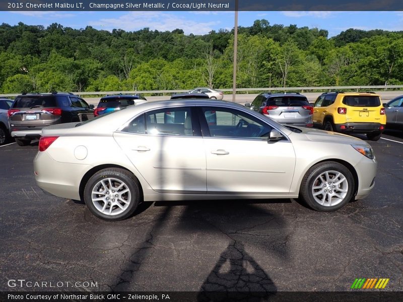 Champagne Silver Metallic / Cocoa/Light Neutral 2015 Chevrolet Malibu LT